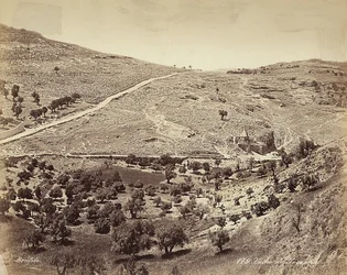 Panoramaudsigt over Cedrondalen eller Josafat i udkanten af Jerusalem