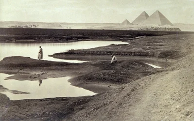 Pyramiderne i Giza, ca. 1880