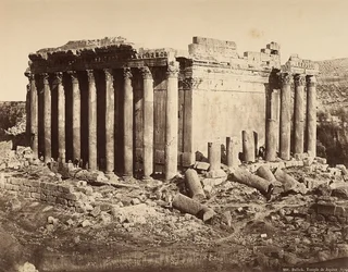 Bacchus-templet, i den arkæologiske zone Heliopolis eller Baalbek, gammel syrisk by, nu Libanon