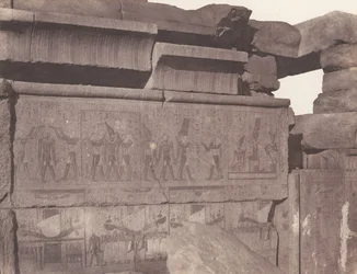 Karnak Theben, palads - konstruktion af granit - udskåret dekoration..., 1851-52, trykt 1853-54.
