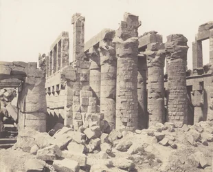 Karnak Theben, Palace - Hypostyle Hall - Generelt billede taget fra Point Q, 1851-52, trykt 1853-54.