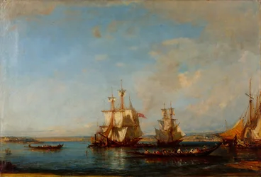 Kajakker og sejlbåde ved Bosporus