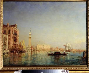 Venedig (Venedig). Maleri af Felix Francois George Ziem (1821-1911). Olie på lærred, 55 x 72 cm. Fransk kunst fra det 19. århundrede. Pushkin Museum of Fine Arts, Moskva.