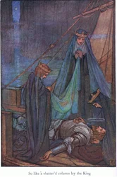 Så som en knust søjle lå kongen (Morte D