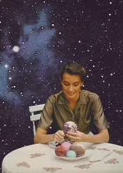 Woman Peeling the Earth, 2020 (collage)