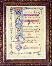 Gradvis, med historisk initial I, der forestiller Sankt Johannes Evangelisten, ca. 1315
