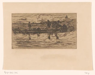 Landskab med to figurer ved vandet I tørven (original titel)