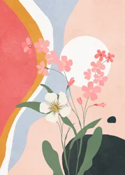 Abstrakte lyserøde blomster