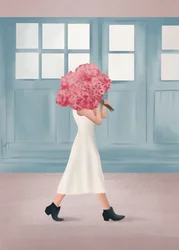 En elegant gåtur med blomster