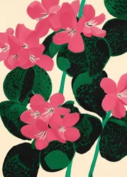 Levende lyserøde blomster