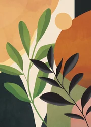 Varmt botanisk abstrakt
