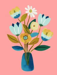 En fantasifuld blomsterbuket