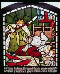 Sir Tristans død, fra «Historien om Tristan og Isolde», William Morris and Co.