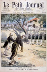 Henrettelse ved skydning i Tananarive, Antananarivo, Madagaskar, 1896