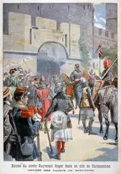 Comte Raymond Rogers indtog i Carcassonne, Frankrig, 1898