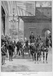 Felix Faure, Frankrigs præsident, vender tilbage til Paris efter hans besøg i Rusland, 1897
