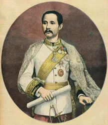 Portræt af kong Rama 5 af Siam