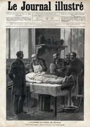 Obduktionen af baron Jacques de Reinach (1840-1892) i 1892 - gravering af Meaulle i "The Illustrous Journal" fra 1892