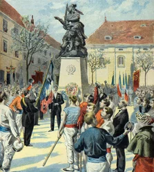 festligheder til minde om Belfort i 1896 (Gravering)