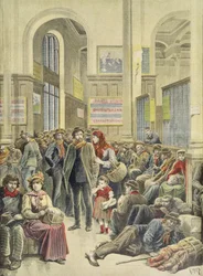 Italienske emigranter ved Gare Saint-Lazare, fra 