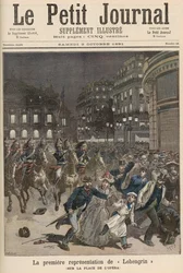 Uroligheder i Paris mod opførelsen af „Lohengrin“ på Palais Garnier, fra „Le Petit Journal“, 3. oktober 1891