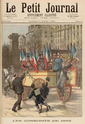 De værnepligtige i 1892, fra «Le Petit Journal», 5. marts 1892
