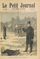 Duellen mellem Paul Déroulède (1846-1914) og Georges Clemenceau (1841-1929), illustration fra „Le Petit Journal“, 7. januar 1893