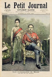 Kongen og dronningen af Siam, illustration fra «Le Petit Journal», 10. juni 1893