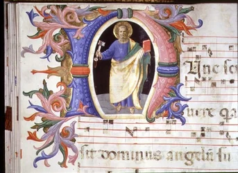 Ms 558 f.60v Historikeret initial 