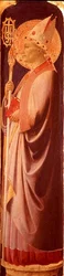 St. Augustine, pilaster fra bagsiden af højre sidepanel på Santa Trinita altertavle, ca. 1434 (tempera på panel)