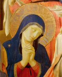 Afsætning fra den hellige treenigheds kors eller altertavle, omkring 1432, af Giovanni da Fiesole kendt som Fra Angelico (1400-cirka 1455), tempera på træ