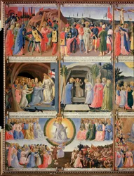 Life of Christ, Garderobe af sølv. (Tempera på træ