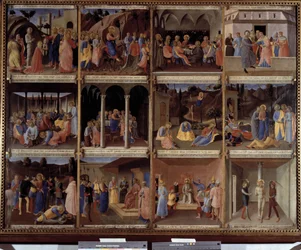 Scener af Kristi liv fra Kabinettet af Hellige Vaser eller Kabinet af Ex-Voto of Sølv i Kirken Santissima Annunziata 1450-1453 (tempera på træ)
