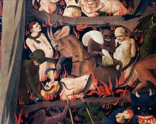 Den sidste dom: Helvede (tempera på træ
