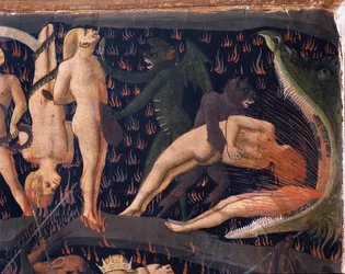 Den sidste dom: Helvede (tempera på træ