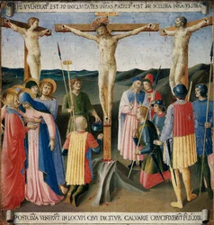 Korsfæstelsen. Life of Christ, Garderobe af sølv. (Tempera på træ