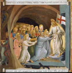 Kristi nedstigning i limbo. Kristi liv, Armadio degli Argenti. (Tempera på træ