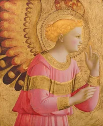 Annunciatory Angel, 1450-55 (bladguld og tempera på træpanel) (se også 139312)