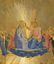 Jomfruens kroning, ca. 1440 (central detalje af 49984)