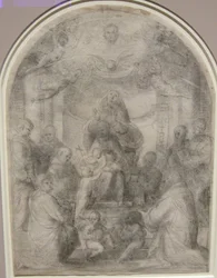 madonna med barn og helgener