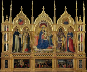 Maria med barn og hellige Perugia-altertavlen, ca 1437.