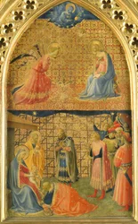 Bebudelsen og tilbedelsen af vismændene, ca. 1433-1434.