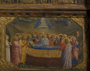 Jomfruens Død Bebudelsen-retabel med 5 Predella-scener, 1430-1432