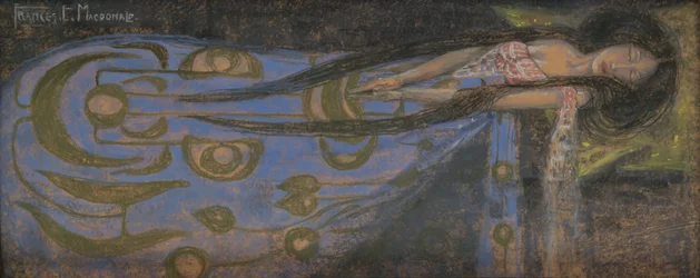 Den sovende prinsesse, omkring 1896 (pastel, akvarel, papir)