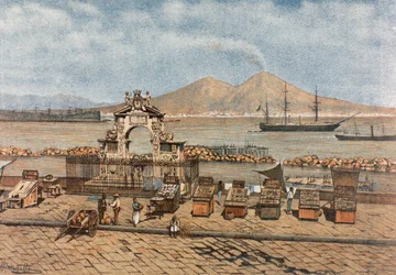 Santa Lucia-stranden i Napoli