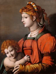 Italiensk: Ritratto di una donna e bambino / Allegory of Liberality Portræt af en kvinde og et barn / Allegory of Liberality