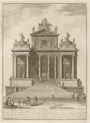 Et tempel dedikeret til Jupiter, Juno og Minerva, til Kina-festivalen, 1785.