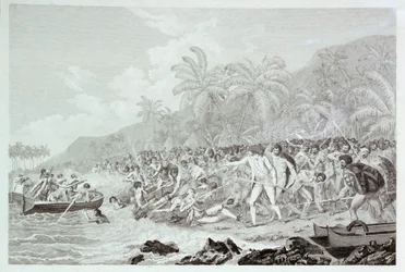 The Death of Captain Cook (uden titel), ca. 1783 (kobberstik)