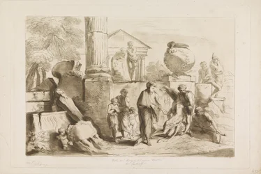 Tobit og begravelsen af ​​de døde Gamle og Nye Testamente til Castiglione (serietitel)