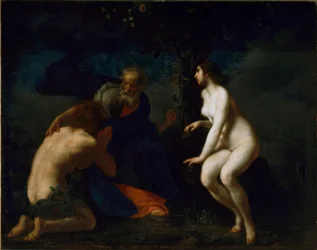 Adam og Eva-maleri af Francesco Furini